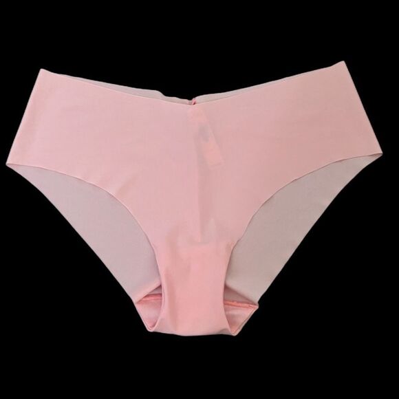 Victorias Secret No Show Seamless Supersoft stretchy Hiphugger Panty pink Large - Picture 5 of 5